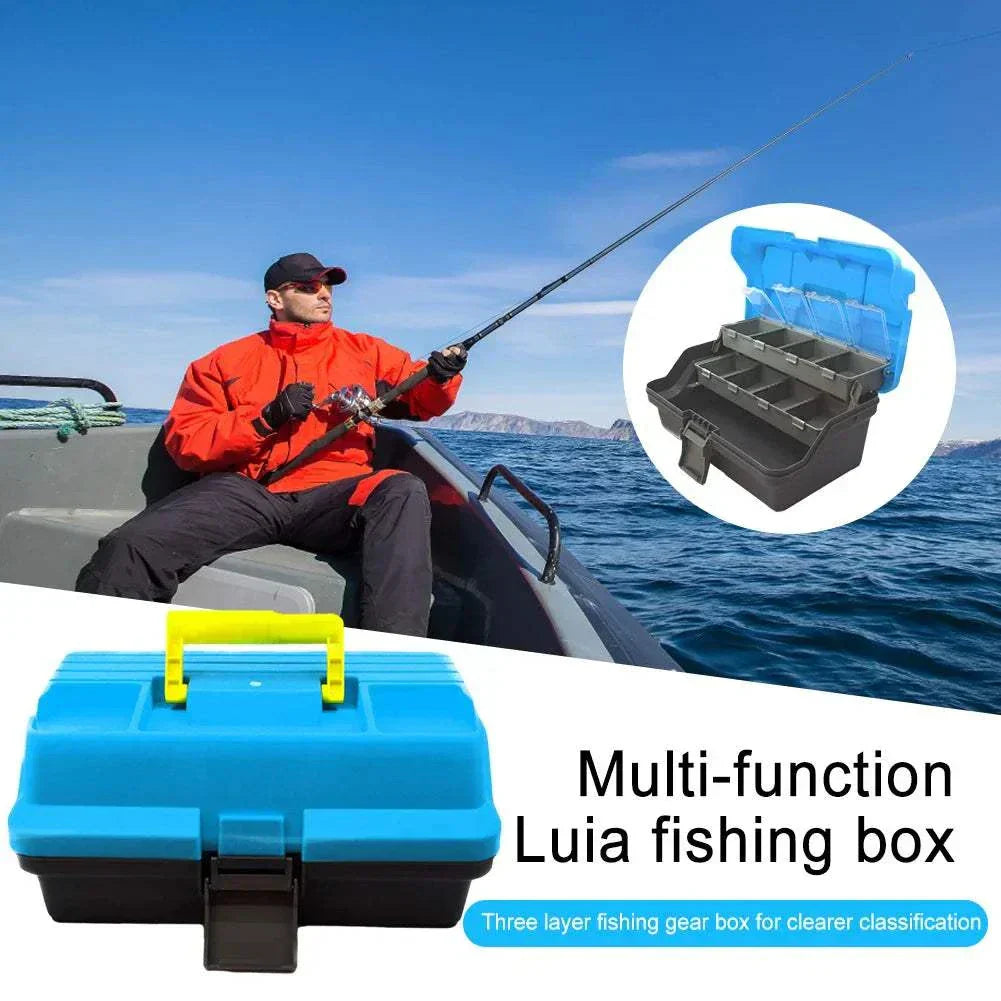  Folding Fishing Tackle Box Portable Fishing Gear Box Multipurpose Fishing Case