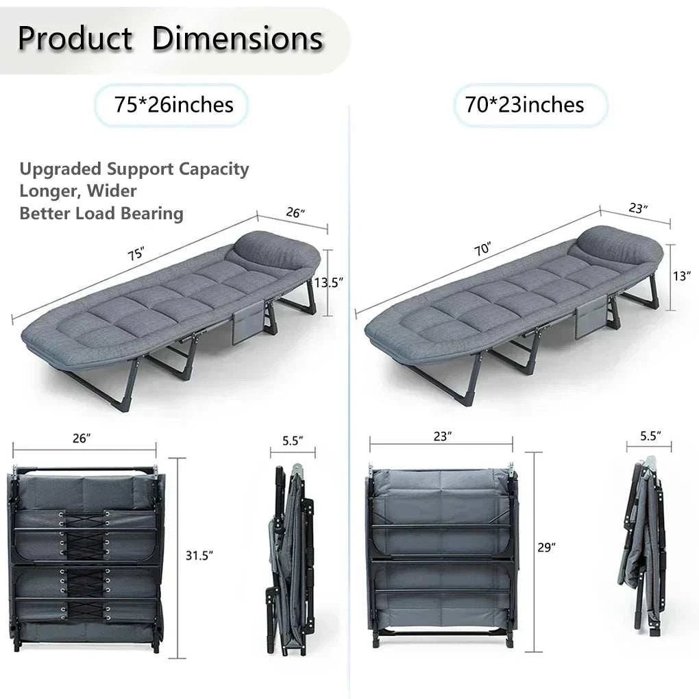 Adults 6 Positions Portable & Foldable Bed