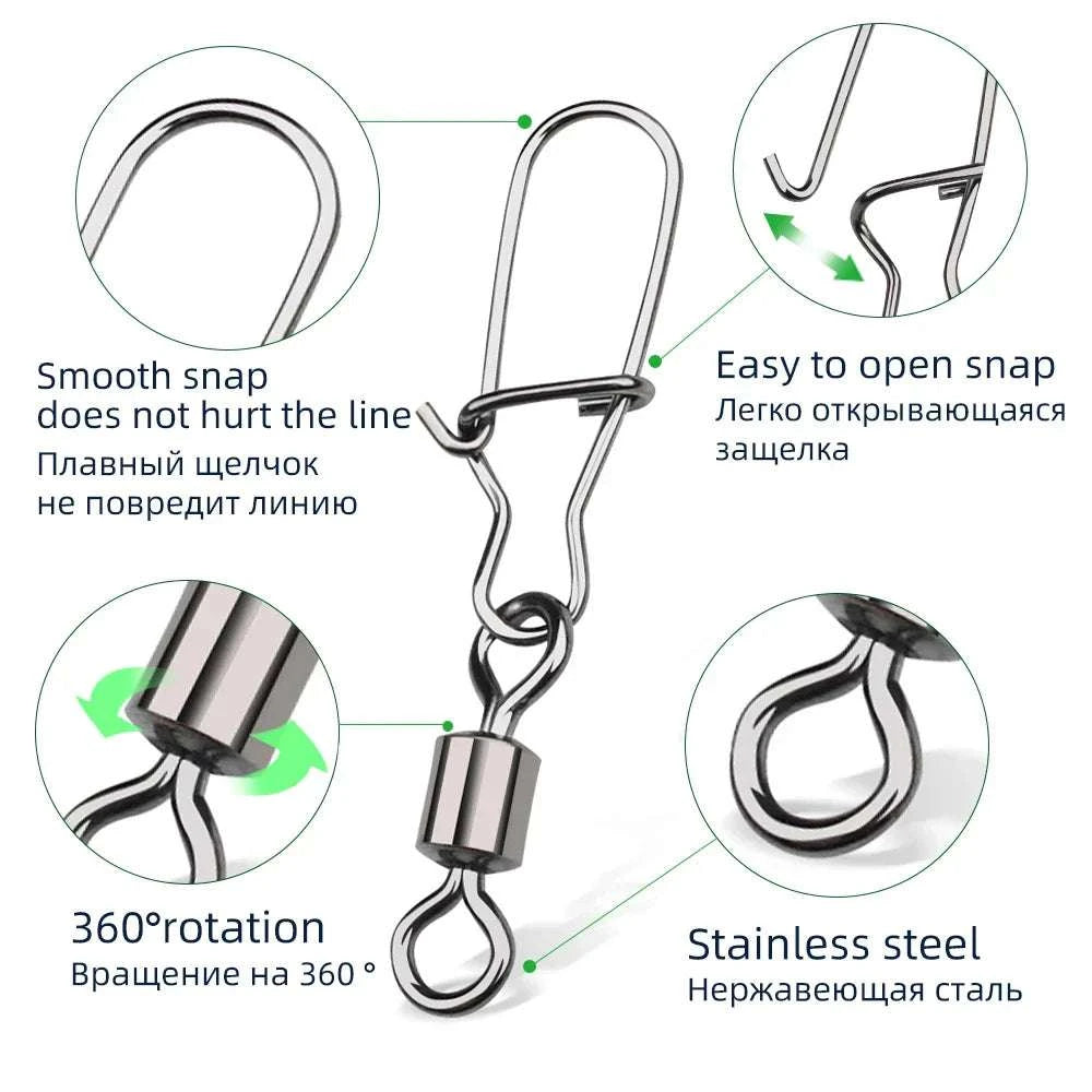 50X Fishing Swivel Snap