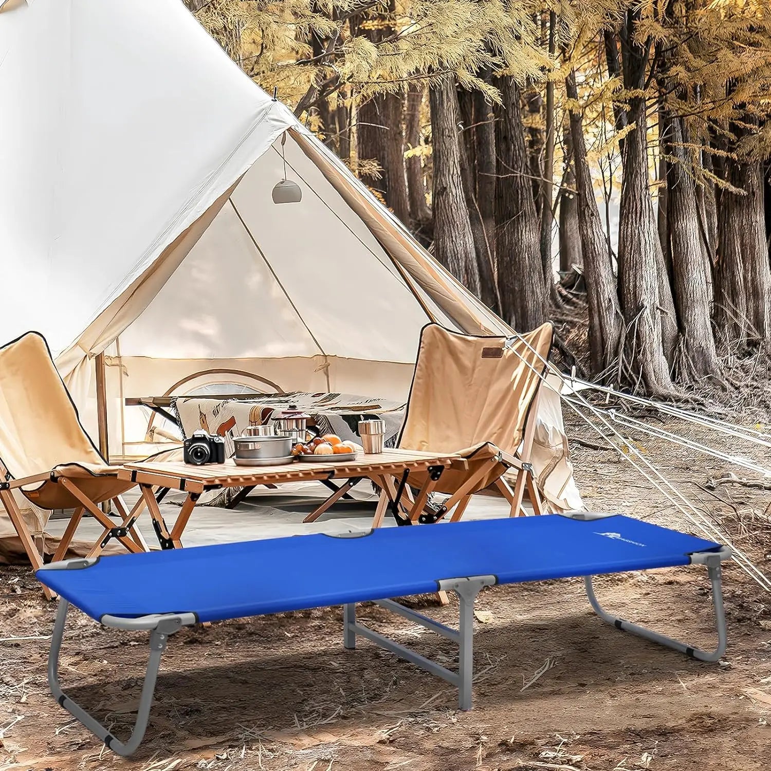 Camping Bed Cot + Free Storage Bag- 5 Colors