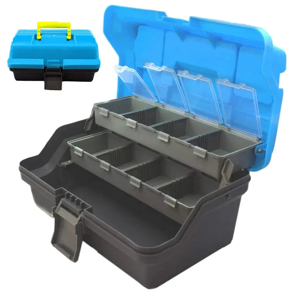  Folding Fishing Tackle Box Portable Fishing Gear Box Multipurpose Fishing Case