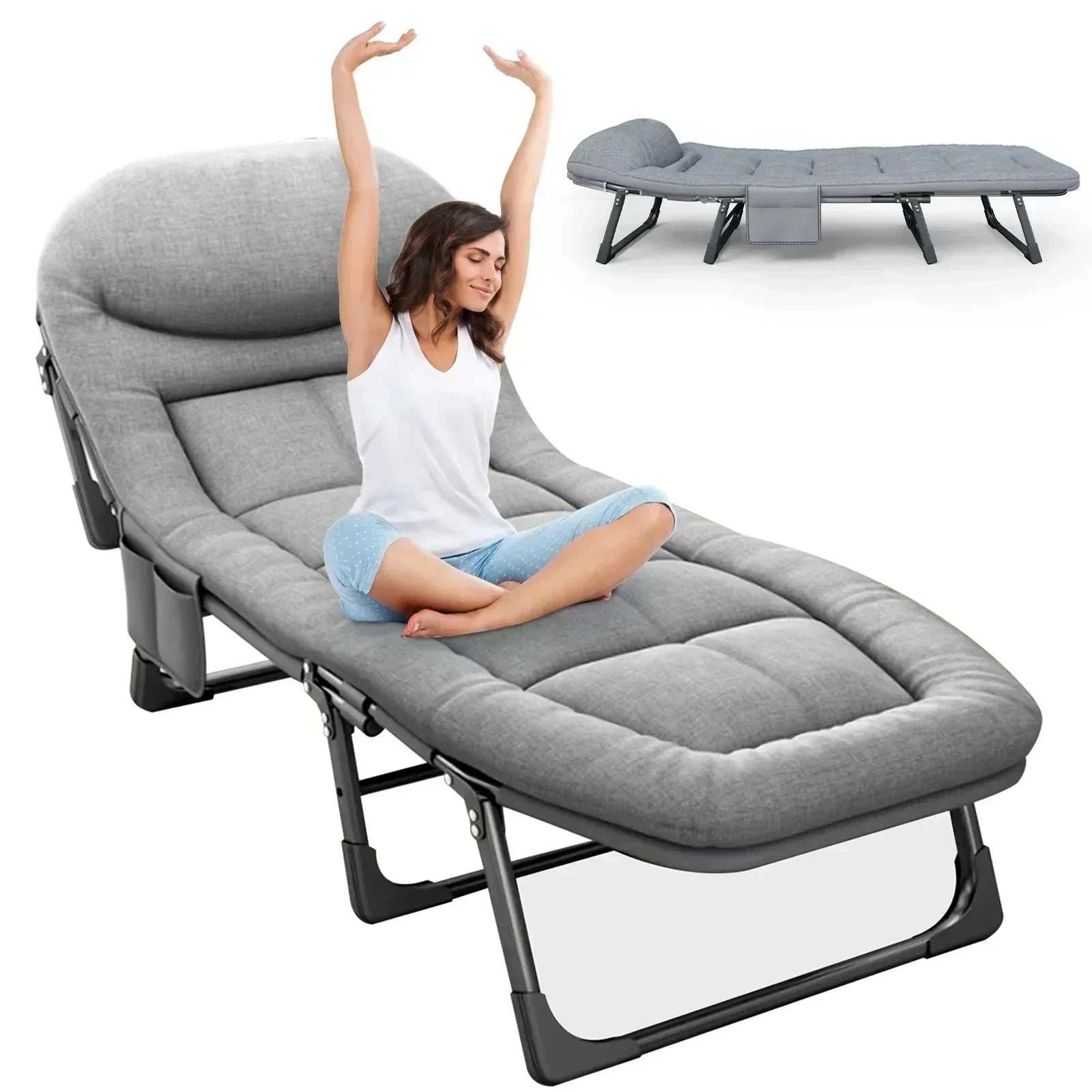Sleeping CotsAdults 6 Positions Portable & Foldable Bed