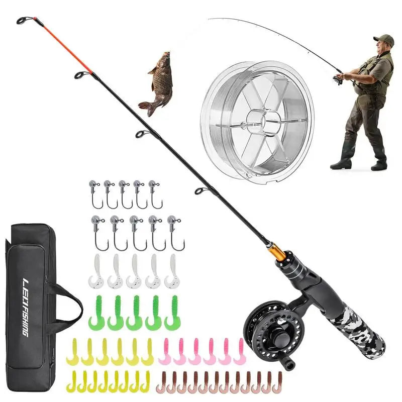Winter Fishing Rod Set Outdoor Sports Mini Feeder Telescopic 
