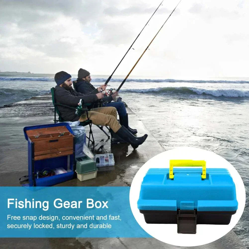  Folding Fishing Tackle Box Portable Fishing Gear Box Multipurpose Fishing Case