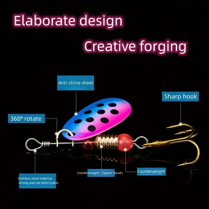 10PCS Fishing Lure Metal Spoon Spinner Spoonbait Crankbaits 