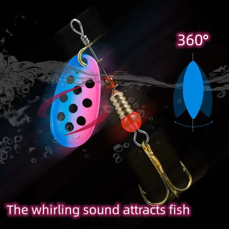 10PCS Fishing Lure Metal Spoon Spinner Spoonbait Crankbaits 