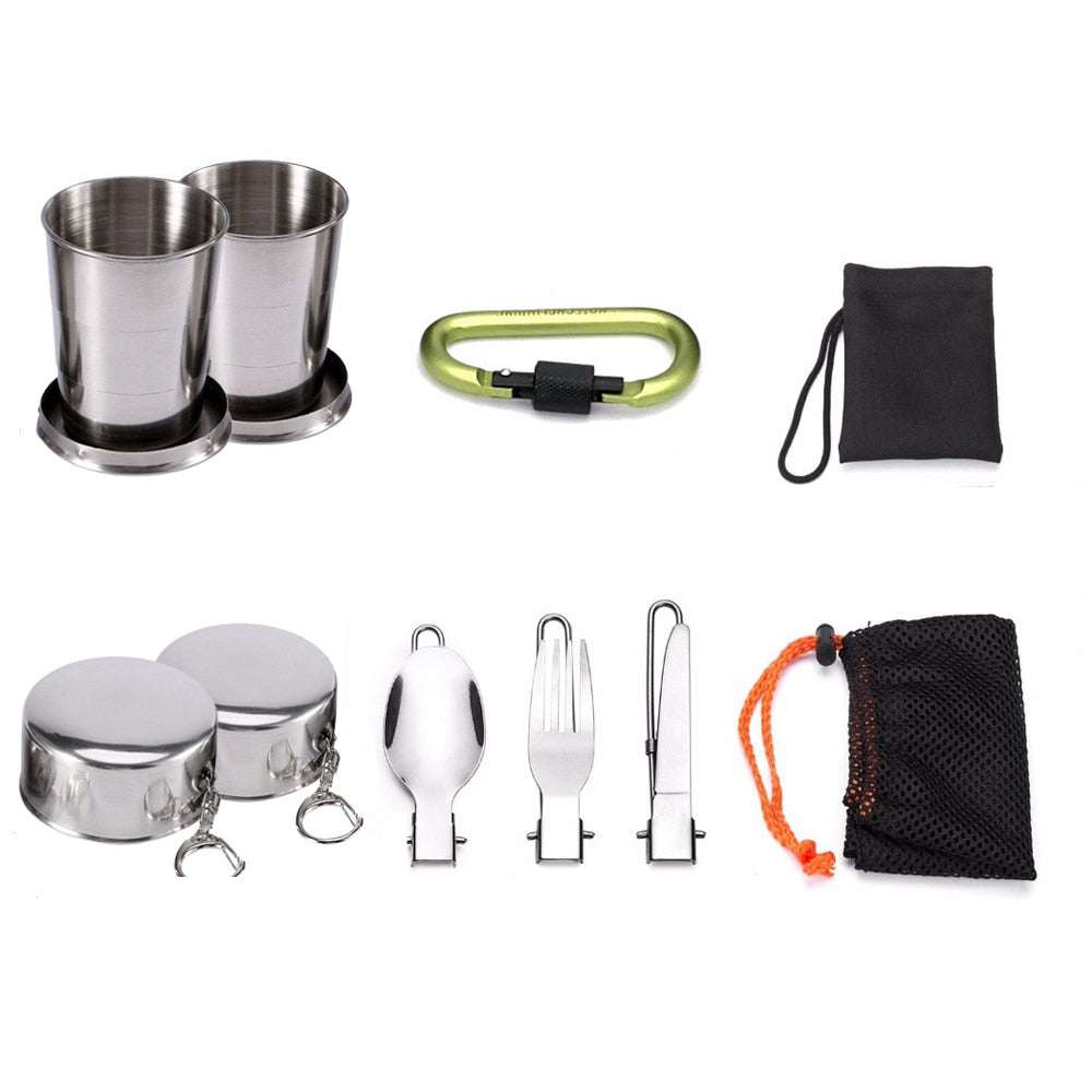 1 Set Outdoor Pots Pans Camping Cookware