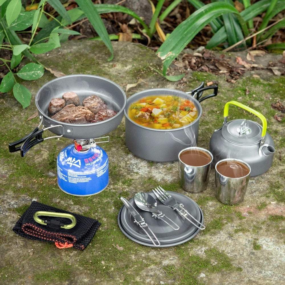 1 Set Outdoor Pots Pans Camping Cookware